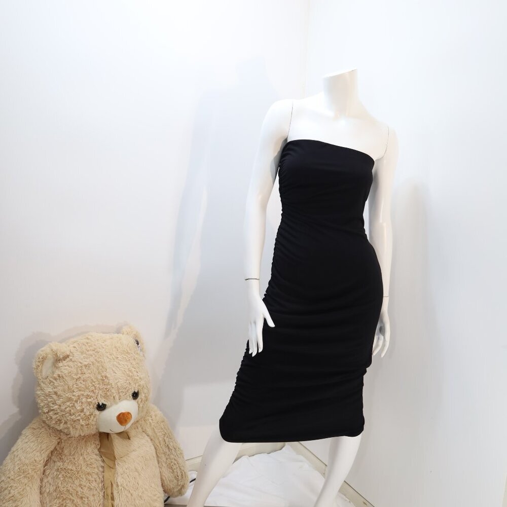 ZARA DRAPED MIDI DRESS NWT - Picture 8 of 11